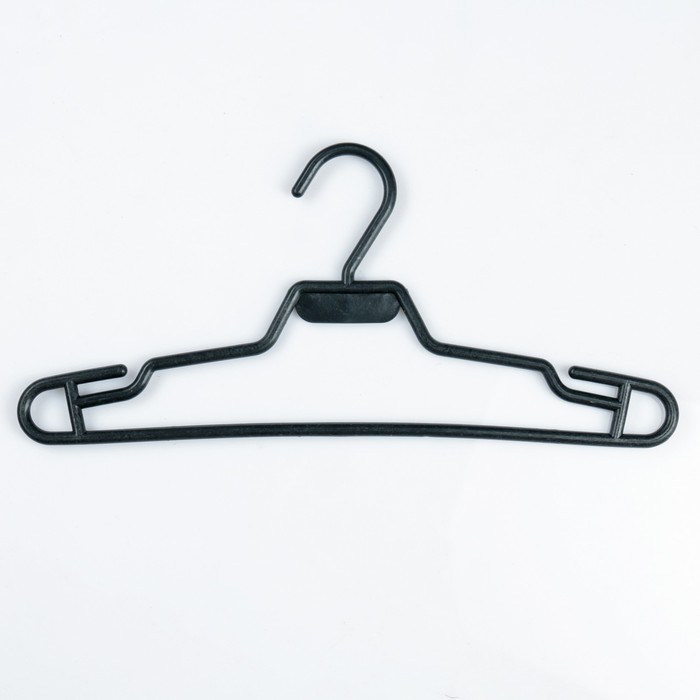 Вешалка-плечики для одежды подростковая, размер 42-44, цвет чёрный