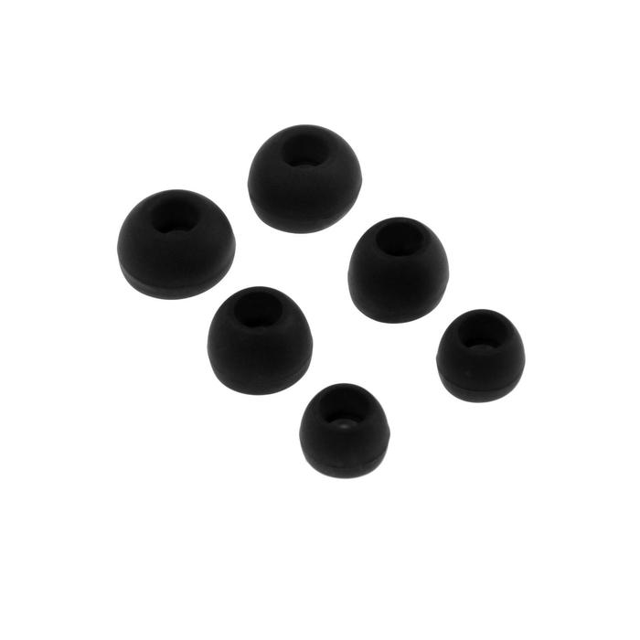 Комплект амбушюр Krutoff, для наушников, 3 пары, размер S, M, L, черные