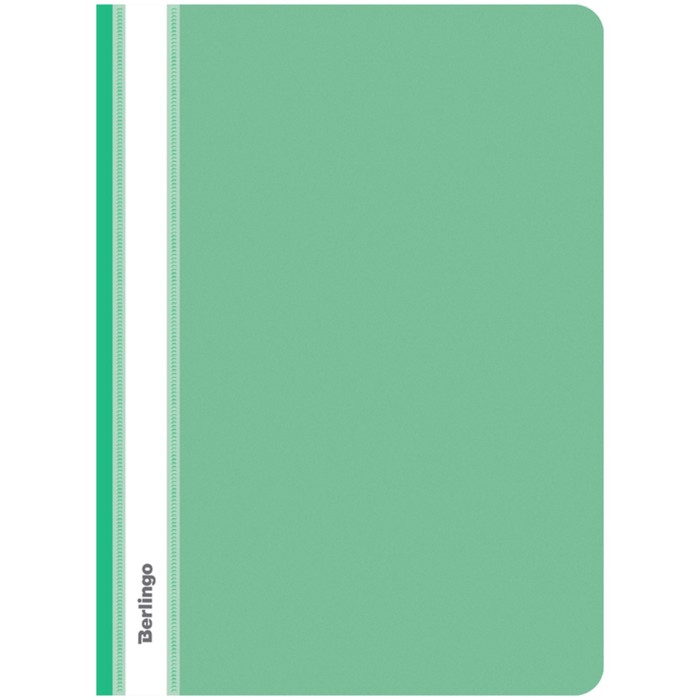 Папка-скоросшиватель пластиковая А4 Berlingo, 180 мкм, зеленая, с прозрачным верхом, до 100 листов