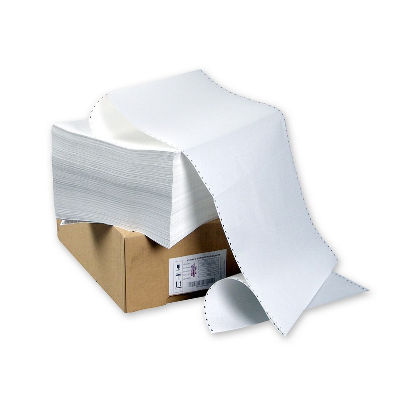 Перфорированная бумага Promega 420мм 1-сл.,шаг12 ,бел.100%,НП, 2000л/уп