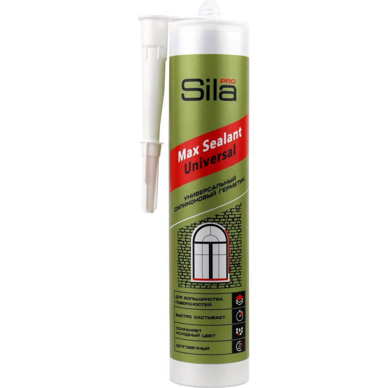 Герметик силиконовый универсальный Sila PRO Max Sealant, белый, 280мл