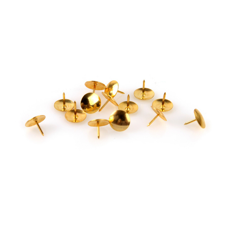 Кнопки Attache канцелярские  металлические золотые  100 штук в уп., карт.уп