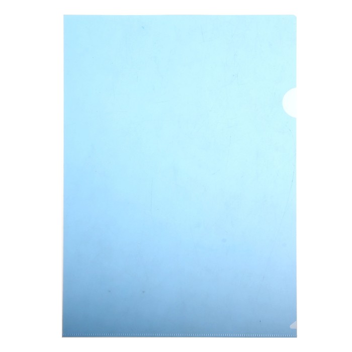 Папка-уголок A4, 150мкм прозрачная, синяя