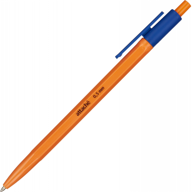 Ручка шариковая автоматическая. Attache Economy оранж.корп.,синий
