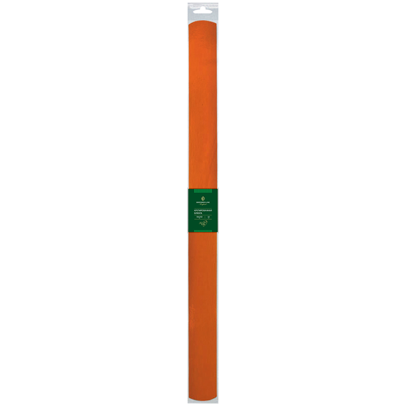 Бумага крепированная Greenwich Line, 50*250см, 32г/м2, оранжевая, в рулоне, пакет с европодвесом