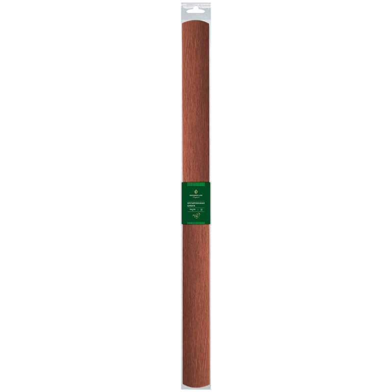 Бумага крепированная Greenwich Line, 50*250см, 32г/м2, коричневая, в рулоне, пакет с европодвесом