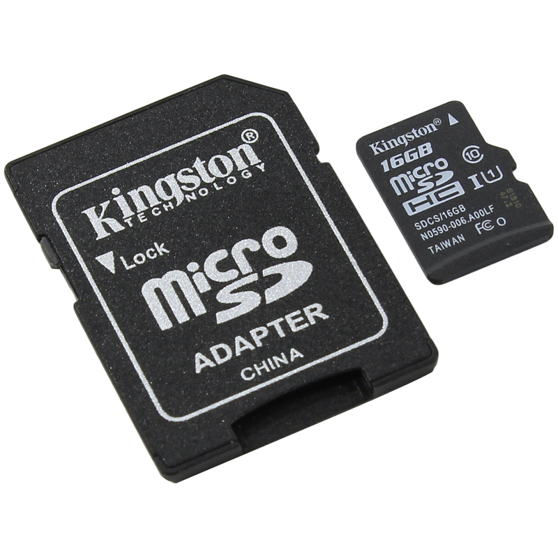   Kingston MicroSDHC 16GB UHS-I Canvas, Class 10   80/(  SD)