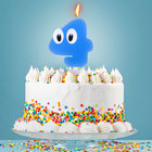 Свеча в торт цифра 4 "С днем рождения, малыш"