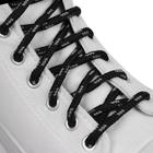 Шнурки для обуви, круглые, d = 4,5 мм, 110 см, пара, цвет чёрно-серый