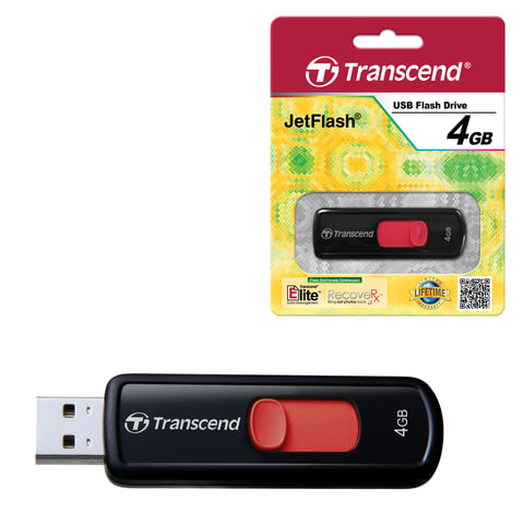 - 4 GB, TRANSCEND JetFlash 500, USB 2.0, , TS4GJF500