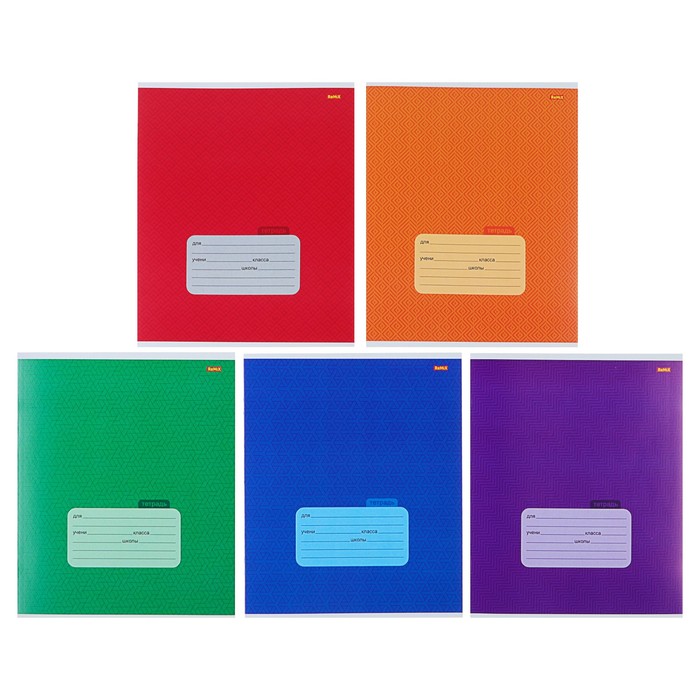Тетрадь 12 листов линейка «Цветной узор», обложка мелованная бумага, второй блок