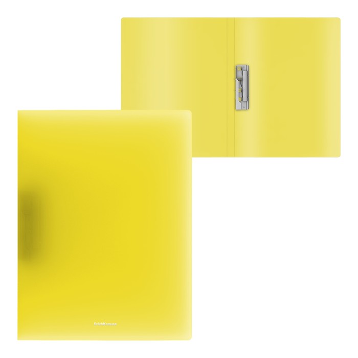 Папка с боковым зажимом А4, ErichKrause Neon, жёлтая