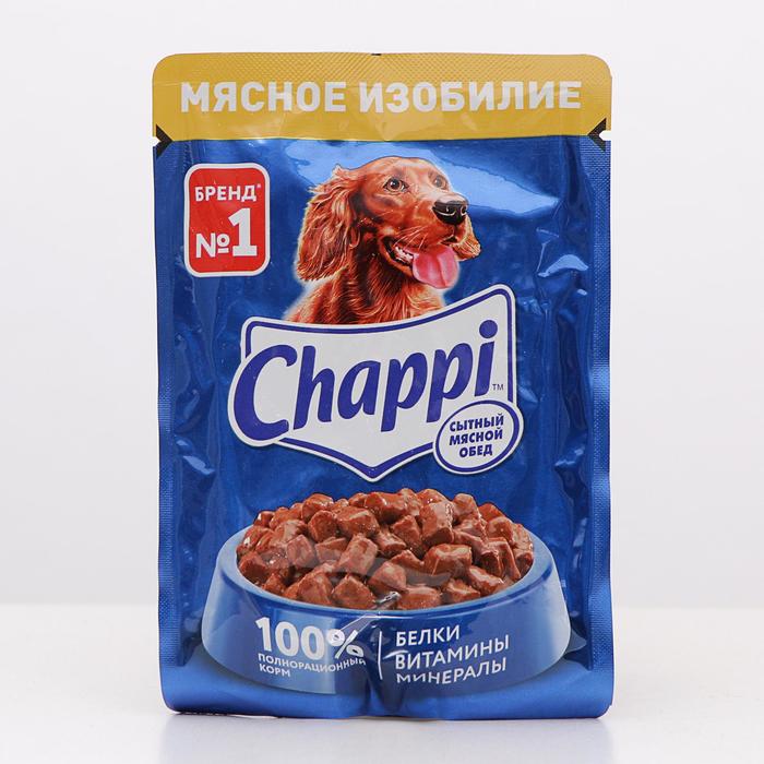 Влажный корм Chappi "Мясное изобилие" для собак, пауч 100 г