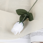 Цветы искусственные "Роза" 23 см, белая