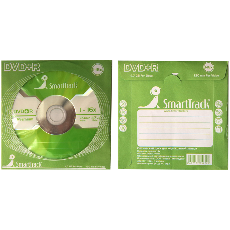  DVD+R 4.7Gb Smart Track 16x ( )