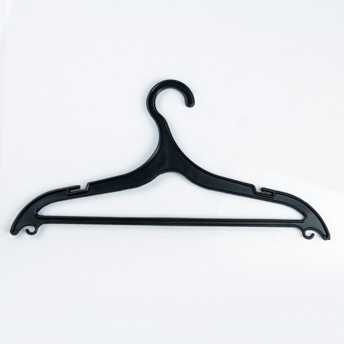 Вешалка-плечики для одежды, размер 46-48, цвет чёрный