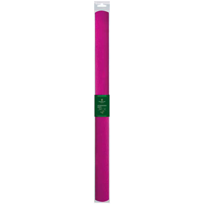 Бумага крепированная Greenwich Line, 50*250см, 32г/м2, темно-розовая, в рулоне, пакет с европодвесом