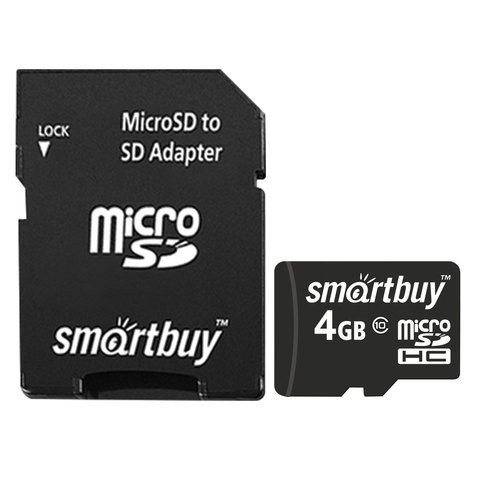   micro SDHC, 4 GB, SMARTBUY, 10 /. (class 10),  , SB4GBSDCL10-01
