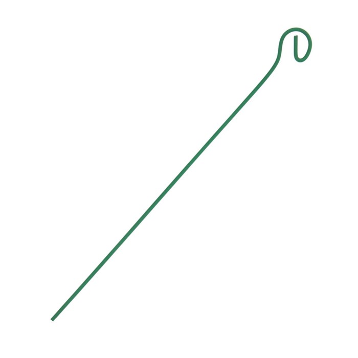 Колышек для подвязки растений, h = 50 см, d = 0.3 см, проволочный, зелёный