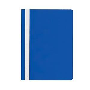 Папка-скоросшиватель LITE А4, синяя, пластик 110 мкм, карман для маркировки