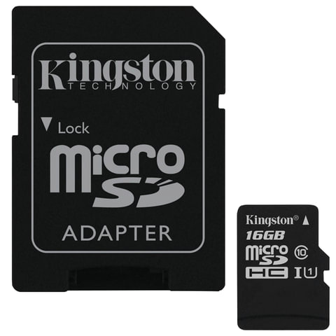   micro SDHC,16 GB, KINGSTON Canvas Select, UHS-I U1, 80 /. (class 10), , SDCS/16GB