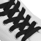 Шнурки для обуви плоские, 8 мм, 70 см, цвет чёрный