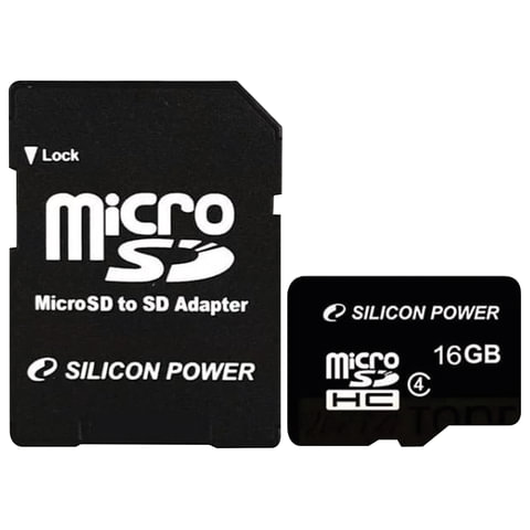   micro SDHC, 16 GB, SILICON POWER, 4 /. (class 4),  , 16GBSTH004V10SP