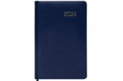 2022 Ежедневник датированный 2022 А5 138x213мм BRAUBERG Select, балакрон, темно-синий, 112776