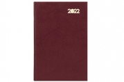 2022 Ежедневник датированный 2022 (145х215 мм), А5, STAFF, твердая обложка бумвинил, бордовый, 11333