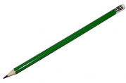 Карандаш чернографитный Attache, 190мм шестигр, ласт, HB, зелен. корп. под лого