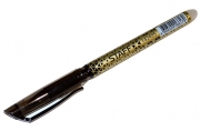 Ручка стираемая гелевая STAFF, хромированные детали, узел 0,5 мм, линия 0, 35мм, черная