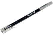 Ручка гелевая STAFF EVERYDAY, ЧЕРНАЯ, длина письма 1000м, игольчатый узел 0,5 мм, линия 0, 35мм, 143673