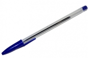 Ручка шариковая STAFF Basic Budget BP-02, письмо 500 м, СИНЯЯ, длина корпуса 13, 5см, 0,5 мм, 143758