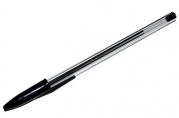Ручка шариковая STAFF Basic Budget BP-02, письмо 500 м, ЧЕРНАЯ, длина корпуса 13, 5см, 0,5 мм, 143759