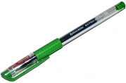 Ручка гелевая с грипом BRAUBERG "EXTRA GT", ЗЕЛЕНАЯ, стандартный узел 0,5 мм, линия 0, 35 мм, 143922