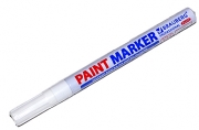 Маркер-краска лаковый (paint marker) 2 мм, БЕЛЫЙ, НИТРО-ОСНОВА, алюминиевый корпус, BRAUBERG PROFESSIONAL PLUS, 151438