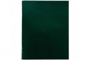 Тетрадь А4 96клетка, обложка бумвинил, на скрепке, зеленая
