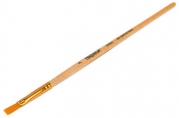 Кисть ПИФАГОР, СИНТЕТИКА, плоская, № 3, деревянная лакированная ручка, с колпачком, 200856