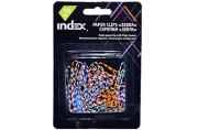 Скрепки INDEX, 25 мм, цветные, 50 шт., блистер с европодвесом, IPC2025ZEB