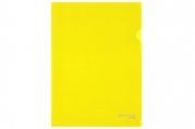 Папка-уголок А4 желтая 0, 10мм, BRAUBERG EXTRA, 271700