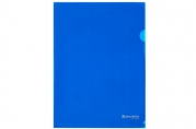 Папка-уголок А4 синяя 0, 10мм, BRAUBERG EXTRA, 271699