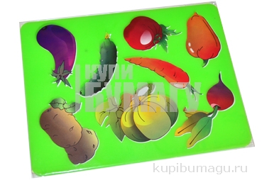 Трафарет-раскраска Мульти-Пульти "Овощи"