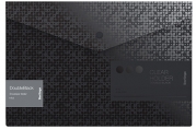 Папка-конверт на кнопке Berlingo "DoubleBlack" А4, 180мкм, черная, с рисунком