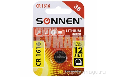   CR1616 1  ", , " SONNEN Lithium  , 455598