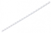 Пружины пластиковые для переплета, 6 мм (для сшивания 10-20 л. ), белые, BRAUBERG, 530808