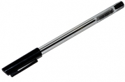 Ручка шариковая 0, 7 мм, стержень черный, корпус прозрачный с черным колпачком