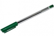 Ручка шариковая 0, 7 мм, стержень зеленый, корпус прозрачный с зеленым колпачком