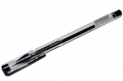 Ручка гелевая 0,5 мм, стержень чёрный, корпус прозрачный (штрихкод на штуке)