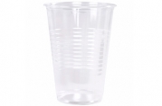 Одноразовые стаканы 200мл, пластиковые, БЮДЖЕТ, прозрачные, ПП, хол/гор, LAIMA, 600933