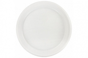 Тарелка одноразовая десертная пластик, d=170 мм, БЮДЖЕТ, белая, ПС, хол/гор